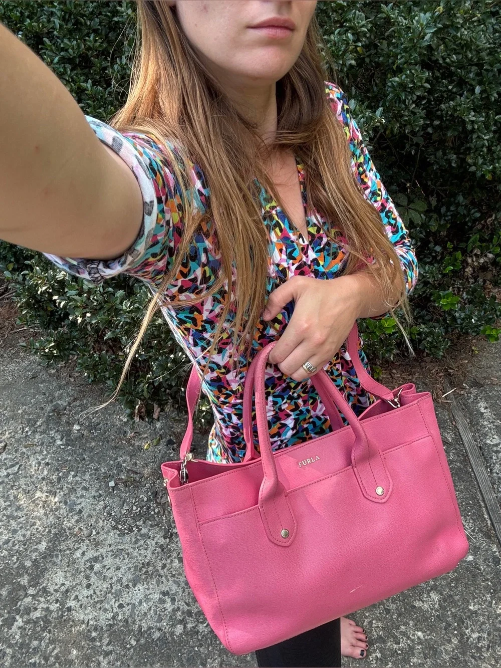 Furla Leather Crossbody Tote Bag